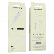 Кабель заряджання та синхронізації Borofone BX18 Optimal USB to Lightning (3m) Білий
