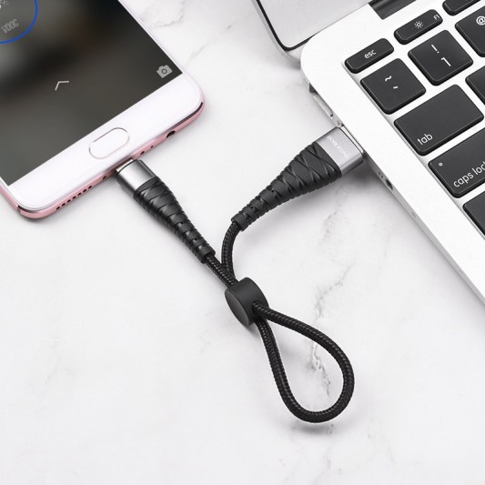 Дата кабель Borofone BX32 Munificent USB to MicroUSB (0.25m) Черный - изображение 3