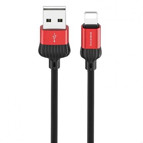 Кабель заряджання та синхронізації Borofone BX28 Dignity USB to Lightning (1m) Червоний
