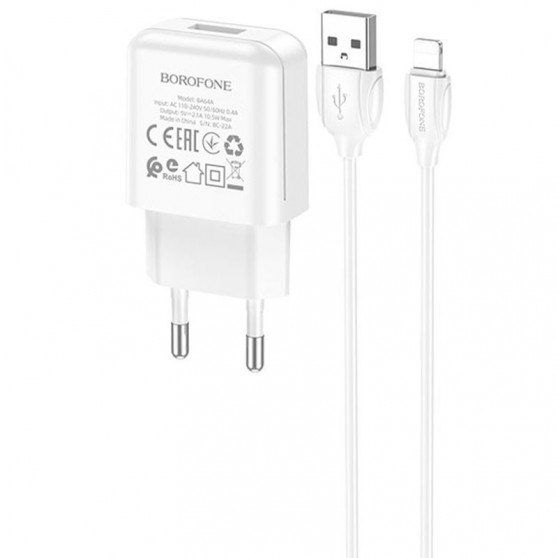 СЗУ Borofone BA64A Single port + Lightning