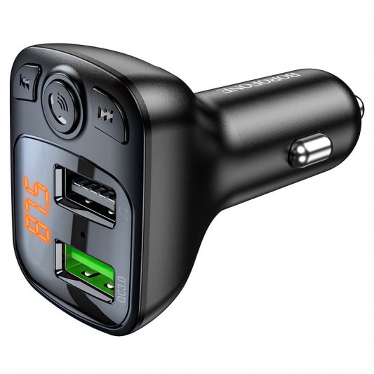 АЗУ FM модулятор Borofone BC41 Eminency QC3.0 (2USB-A) Черный - изображение 3