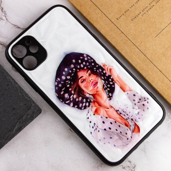 TPU+PC чехол Prisma Ladies для Apple iPhone 11 (6.1"), Girl in a hat