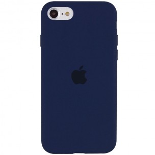 Чохол Silicone Case Full Protective (AA) для Apple iPhone SE (2020) Темно-синій / Midnight blue