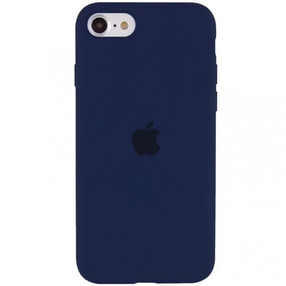 Чохол Silicone Case Full Protective (AA) для Apple iPhone SE (2020) Темно-синій / Midnight blue