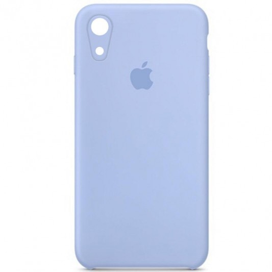 Чехол Silicone Case Square Full Camera Protective (AA) для Apple iPhone XR (6.1") Голубой / Lilac Blue