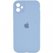 Чехол Silicone Case Square Full Camera Protective (AA) для Apple iPhone 11 (6.1") Голубой / Lilac Blue