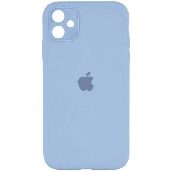 Чохол Silicone Case Square Full Camera Protective (AA) для Apple iPhone 11 (6.1"), Синій / Lilac Blue