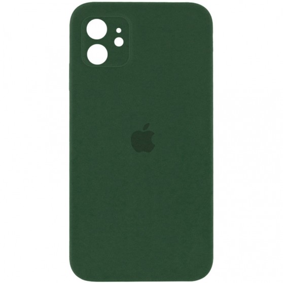 Чехол Silicone Case Square Full Camera Protective (AA) для Apple iPhone 11 (6.1") Зеленый / Cyprus Green