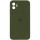 Чехол Silicone Case Square Full Camera Protective (AA) для Apple iPhone 11 (6.1") Зеленый / Dark Olive