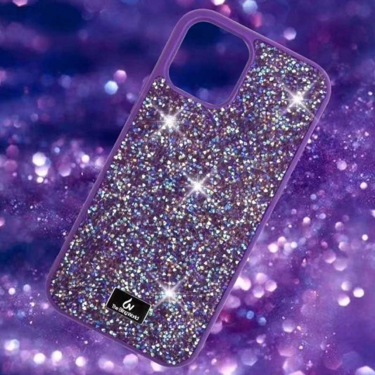 TPU чохол Bling World Rock Diamond для Apple iPhone 14 (6.1") Фіолетовий - зображення 1 