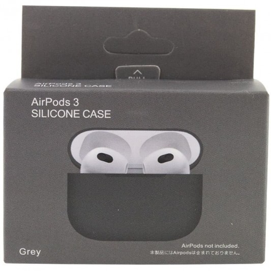 Силіконовий футляр для навушників AirPods 3 Сірий / Gray - зображення 2 