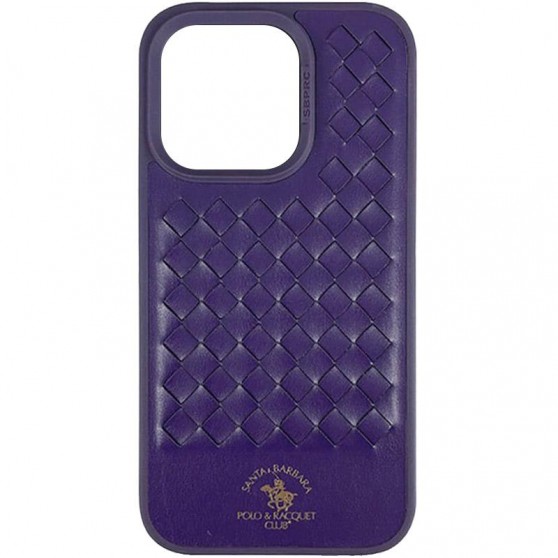 Кожаный чехол Polo Santa Barbara для Apple iPhone 14 Pro Max (6.7") Purple