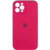 Чохол Silicone Case Full Camera Protective (AA) Apple iPhone 12 Pro (6.1"), Червоний / Rose Red