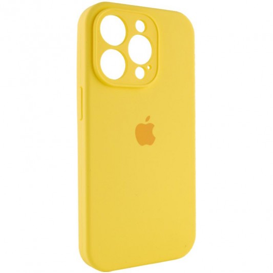 Чохол Silicone Case Full Camera Protective (AA) для Apple iPhone 13 Pro (6.1") Жовтий / Yellow - зображення 1 