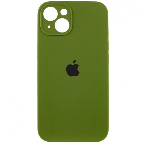 Чохол Silicone Case Full Camera Protective (AA) для Apple iPhone 13 (6.1"), Зелений / Dark Olive