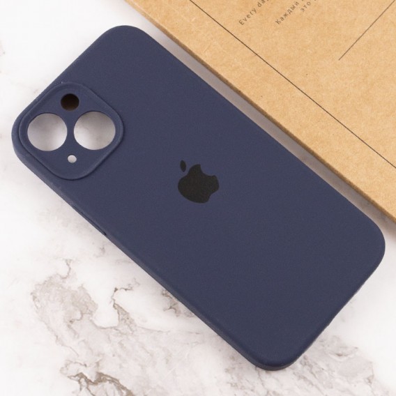 Чехол Silicone Case Full Camera Protective (AA) для Apple iPhone 13 (6.1"), Темно-синий / Midnight blue