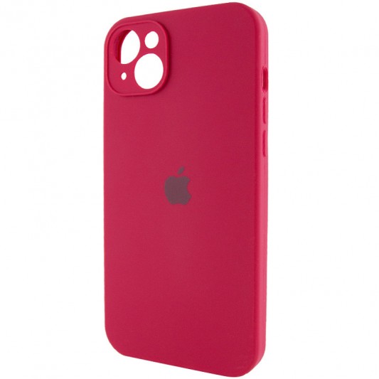 Чехол Silicone Case Full Camera Protective (AA) для Apple iPhone 13 (6.1"), Красный / Rose Red - изображение 2