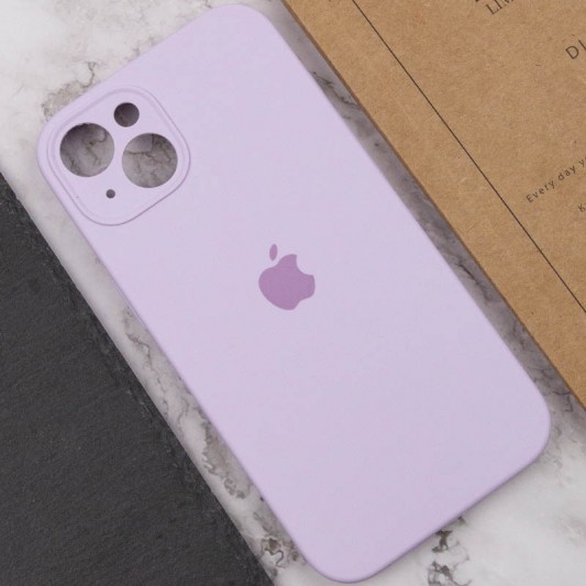 Чехол Silicone Case Full Camera Protective (AA) для Apple iPhone 13 (6.1"), Сиреневый / Lilac - изображение 4