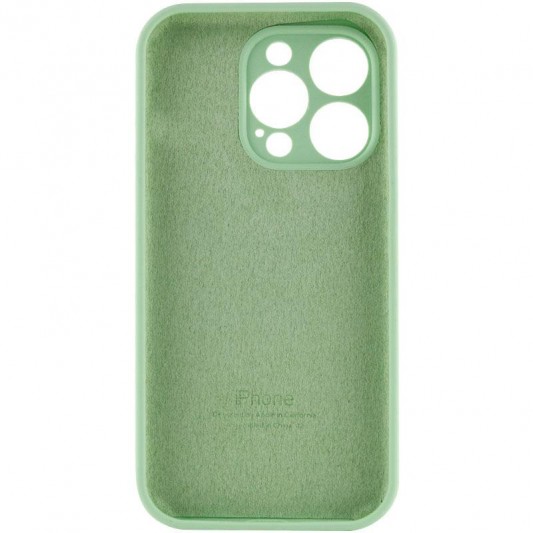 Чохол Silicone Case Full Camera Protective (AA) для Apple iPhone 13 Pro Max (6.7") Зелений / Pistachio - зображення 3 