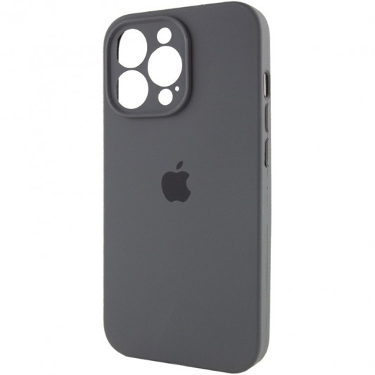 Чохол Silicone Case Full Camera Protective (AA) для Apple iPhone 13 Pro Max (6.7") Сірий / Dark Gray - зображення 2 