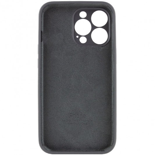 Чохол Silicone Case Full Camera Protective (AA) для Apple iPhone 13 Pro Max (6.7") Сірий / Dark Gray - зображення 3 