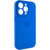 Чехол Silicone Case Full Camera Protective (AA) для Apple iPhone 13 Pro Max (6.7"), Синий / Capri Blue