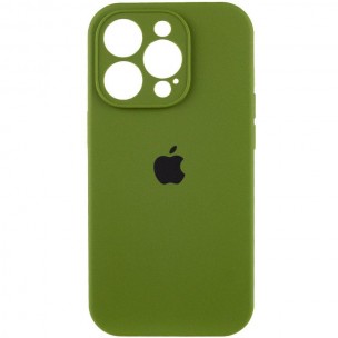 Чехол Silicone Case Full Camera Protective (AA) для Apple iPhone 13 Pro Max (6.7") Зеленый / Dark Olive