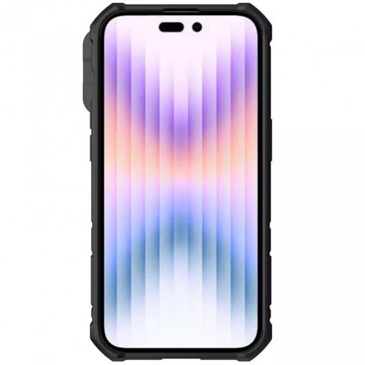 TPU+PC чехол Nillkin CamShield Armor Pro no logo (шторка на камеру) для Apple iPhone 14 Pro (6.1") Синий - изображение 5