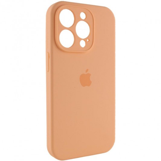 Чехол Silicone Case Full Camera Protective (AA) для Apple iPhone 14 Pro (6.1") Оранжевый / Cantaloupe - изображение 1