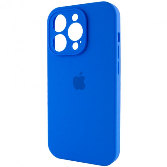 Чохол Silicone Case Full Camera Protective (AA) для Apple iPhone 14 Pro (6.1") Синій / Capri Blue - зображення 2 