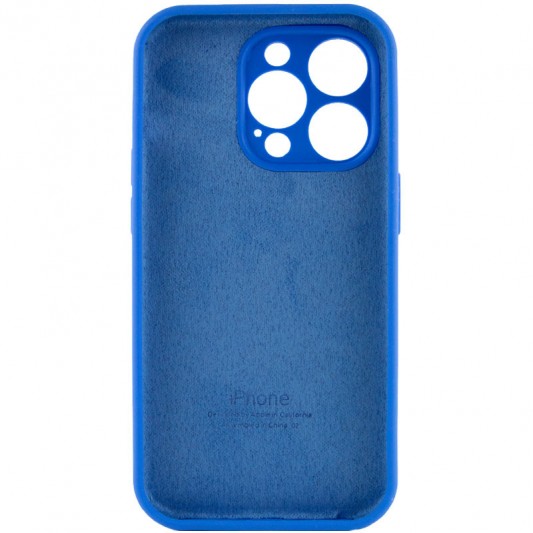 Чохол Silicone Case Full Camera Protective (AA) для Apple iPhone 14 Pro (6.1") Синій / Capri Blue - зображення 3 