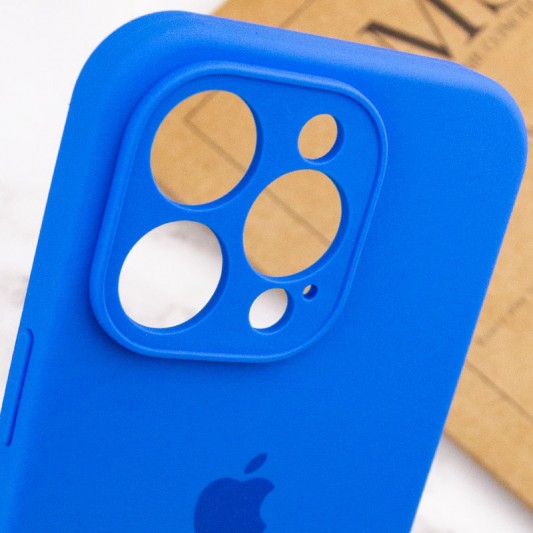 Чохол Silicone Case Full Camera Protective (AA) для Apple iPhone 14 Pro (6.1") Синій / Capri Blue - зображення 5 