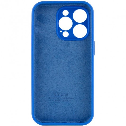 Чехол Silicone Case Full Camera Protective (AA) для Apple iPhone 14 Pro (6.1") Синий / Capri Blue - изображение 3