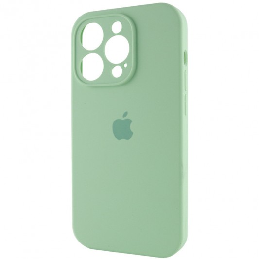 Чехол Silicone Case Full Camera Protective (AA) для Apple iPhone 14 Pro (6.1") Зеленый / Pistachio - изображение 2