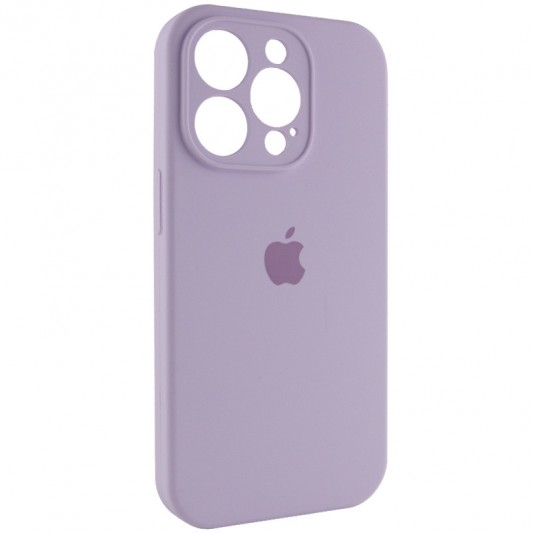 Чехол Silicone Case Full Camera Protective (AA) для Apple iPhone 14 Pro (6.1") Сиреневый / Lilac - изображение 1