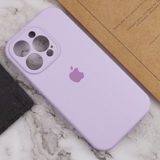 Чехол Silicone Case Full Camera Protective (AA) для Apple iPhone 14 Pro (6.1") Сиреневый / Lilac - изображение 4