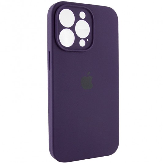 Чехол Silicone Case Full Camera Protective (AA) для Apple iPhone 14 Pro (6.1") Фиолетовый / Elderberry - изображение 1