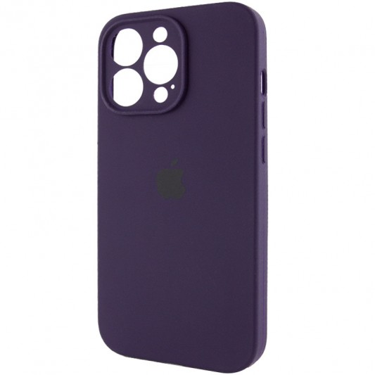 Чехол Silicone Case Full Camera Protective (AA) для Apple iPhone 14 Pro (6.1") Фиолетовый / Elderberry - изображение 2