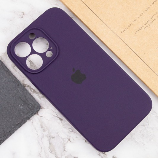 Чехол Silicone Case Full Camera Protective (AA) для Apple iPhone 14 Pro (6.1") Фиолетовый / Elderberry - изображение 4