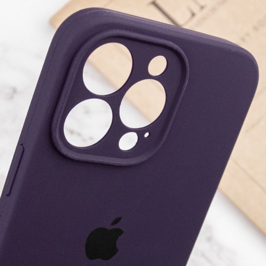 Чехол Silicone Case Full Camera Protective (AA) для Apple iPhone 14 Pro (6.1") Фиолетовый / Elderberry - изображение 5