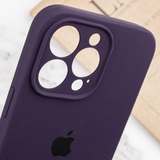 Чехол Silicone Case Full Camera Protective (AA) для Apple iPhone 14 Pro (6.1") Фиолетовый / Elderberry - изображение 5