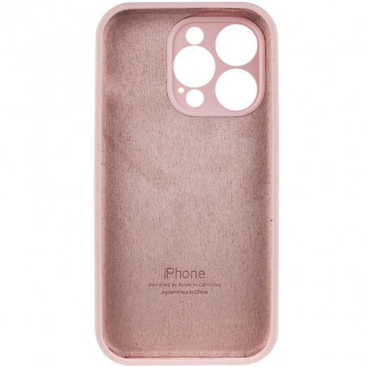 Чохол Silicone Case Full Camera Protective (AA) для Apple iPhone 14 Pro Max (6.7") Рожевий / Chalk Pink - зображення 3 