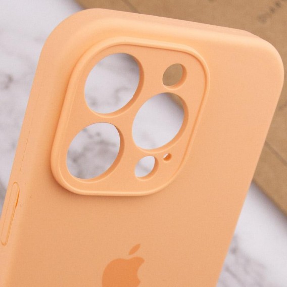 Чохол Silicone Case Full Camera Protective (AA) Apple iPhone 14 Pro Max (6.7"), Помаранчевий / Cantaloupe