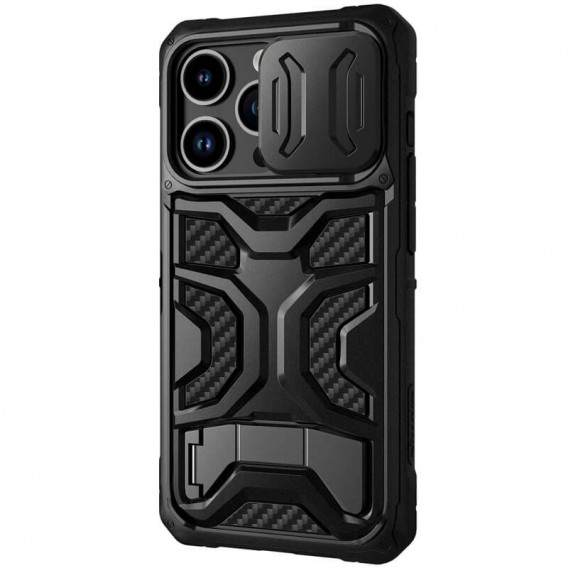 TPU+PC чохол Nillkin CamShield Adventurer Pro (шторка на камеру) для Apple iPhone 14 Pro (6.1"), Armor Black