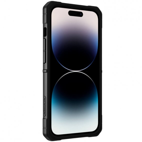TPU+PC чехол Nillkin CamShield Adventurer Pro (шторка на камеру) для Apple iPhone 14 Pro (6.1"), Interstellar Blue