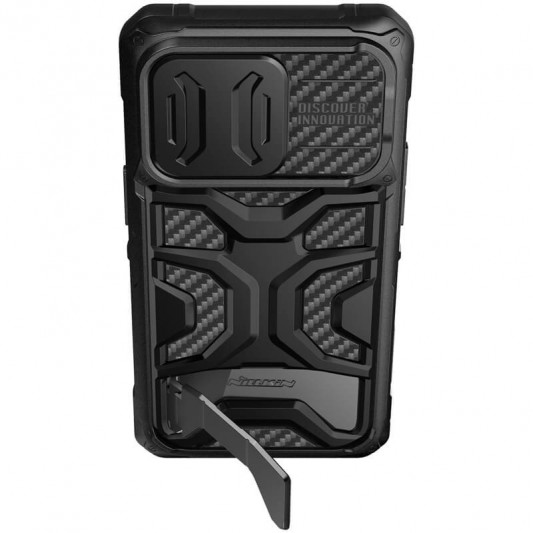 TPU+PC чохол Nillkin CamShield Adventurer Pro (шторка на камеру) для Apple iPhone 14 Pro Max (6.7") Armor Black - зображення 3 