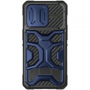 TPU+PC чехол Nillkin CamShield Adventurer Pro (шторка на камеру) для Apple iPhone 14 Pro Max (6.7"), Interstellar Blue