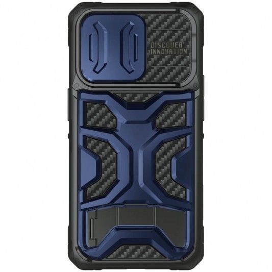 TPU+PC чехол Nillkin CamShield Adventurer Pro (шторка на камеру) для Apple iPhone 14 Pro Max (6.7") Interstellar Blue - изображение 1
