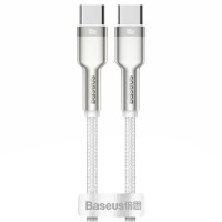 Дата кабель Baseus Cafule Series Metal Type-C to Type-C 100W (1m) (CATJK-C) Белый