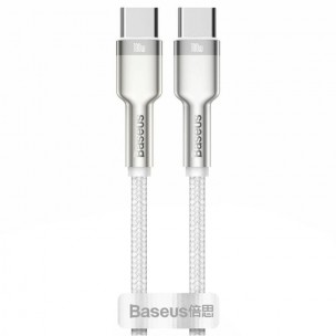 Дата кабель Baseus Cafule Series Metal Type-C to Type-C 100W (1m) (CATJK-C) Білий